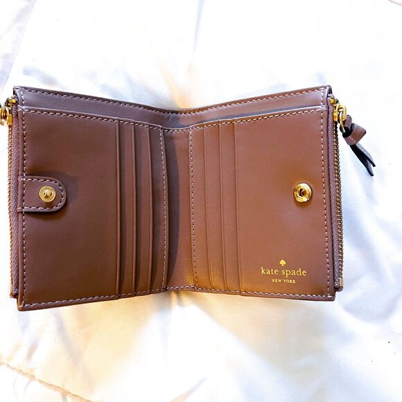Kate Spade Small Malea Bifold Wallet Tan NWOT NEW - Picture 3 of 7